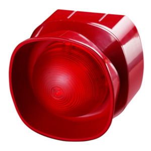 Multitone open-area sirene flitser (optisch/akoestisch), rood