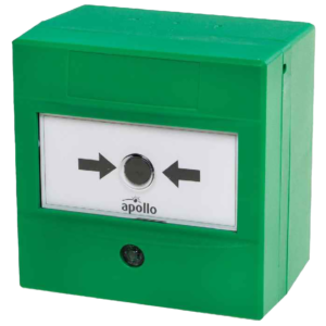 Apollo groene handbrandmelder conventioneel, dubbel wisselcontact