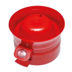 Soteria Open-Area gecombineerde signaalgever, rood optisch/akoestisch, rode flits, met isolator