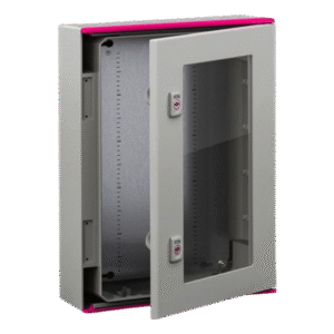 Kunststof behuizing met kijkvenster, 300mm montagediepte