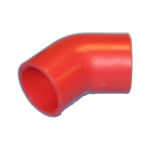 Bocht 45° rood, d=25mm (10 stuks)