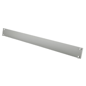 1HE frontpaneel RAL7036 voor MILO+, met Quick-Clip-systeem