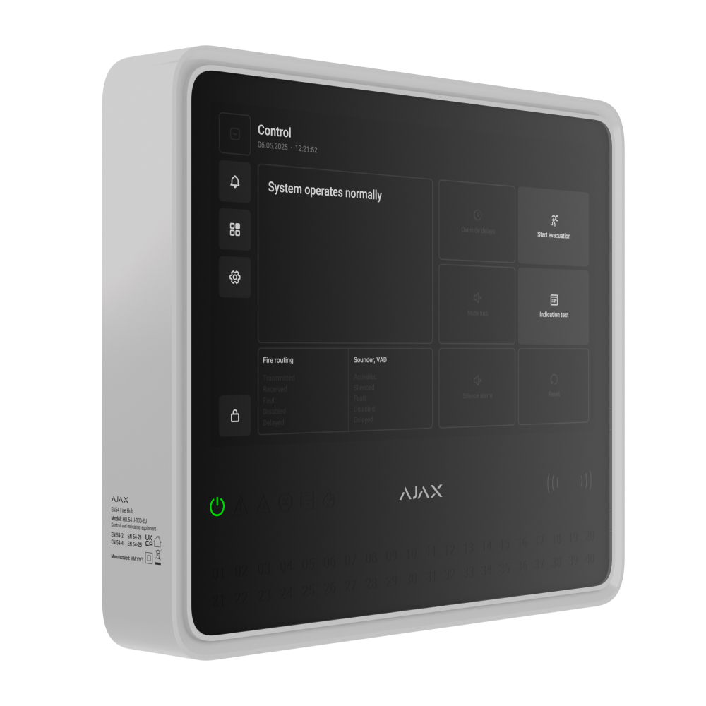 AJAX EN54 Hub draadloze brandmeldcentrale, wit